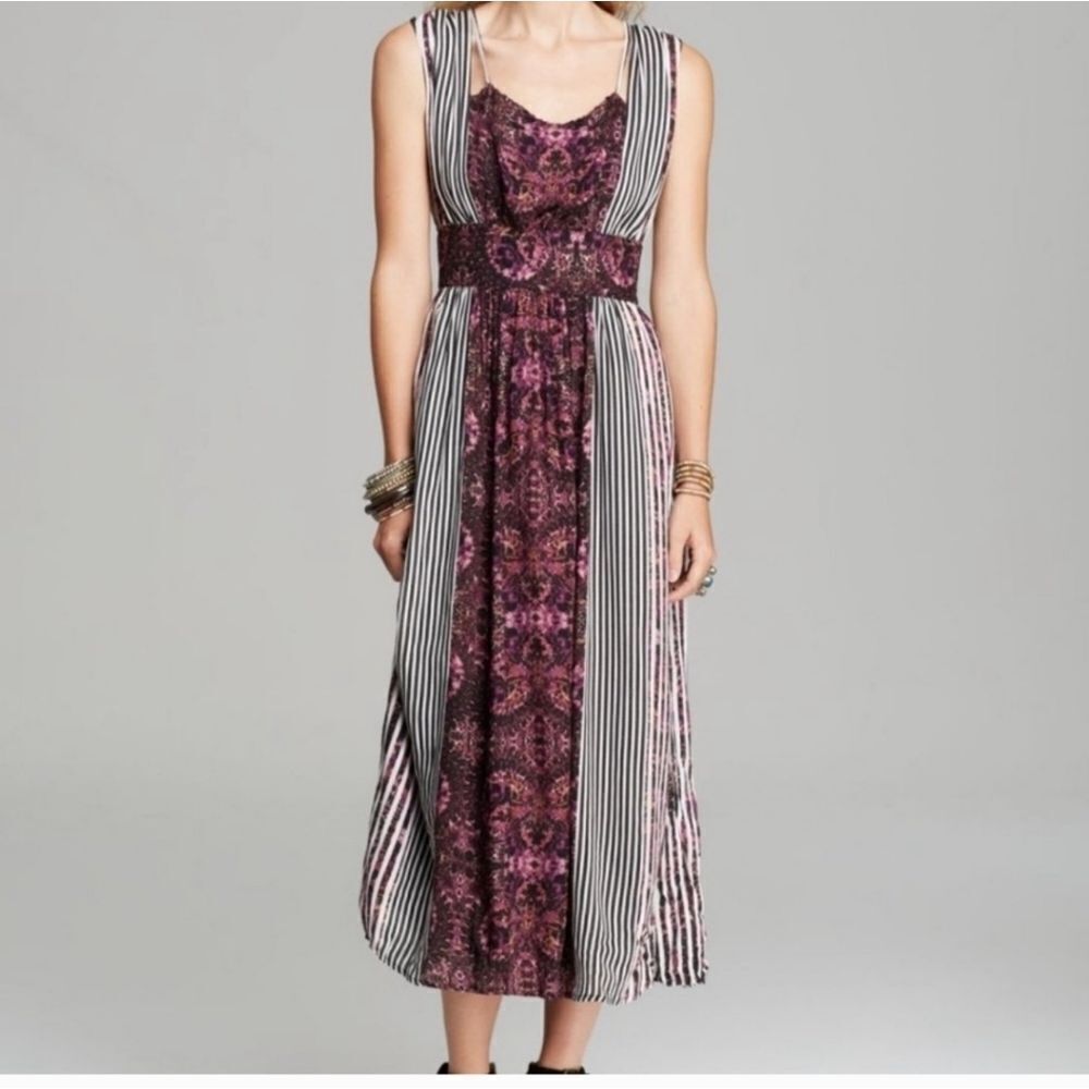 🦄 RARE VINTAGE FREE PEOPLE MAYAN MAXI DRESS SIZE 4